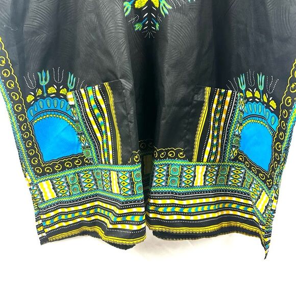 Advance Apparel African Dashiki Shirt Unisex Plus Size Black Green Blue Yellow - Picture 3 of 7
